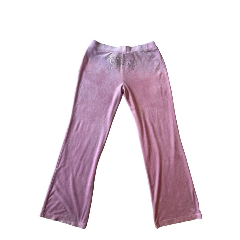 Juicy Couture Los Angeles Women's M Velour Track Pants Bubble Gum Pink